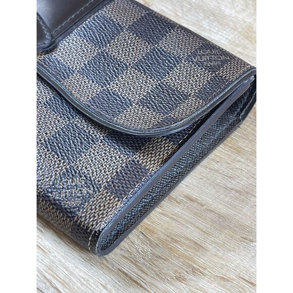 Authenticated Louis Vuitton Damier Ebene Sistina Long Wallet As Is - Picture 6 of 16